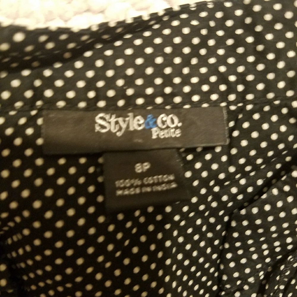 Style &Co Poka dot blouse - Picture 3 of 6